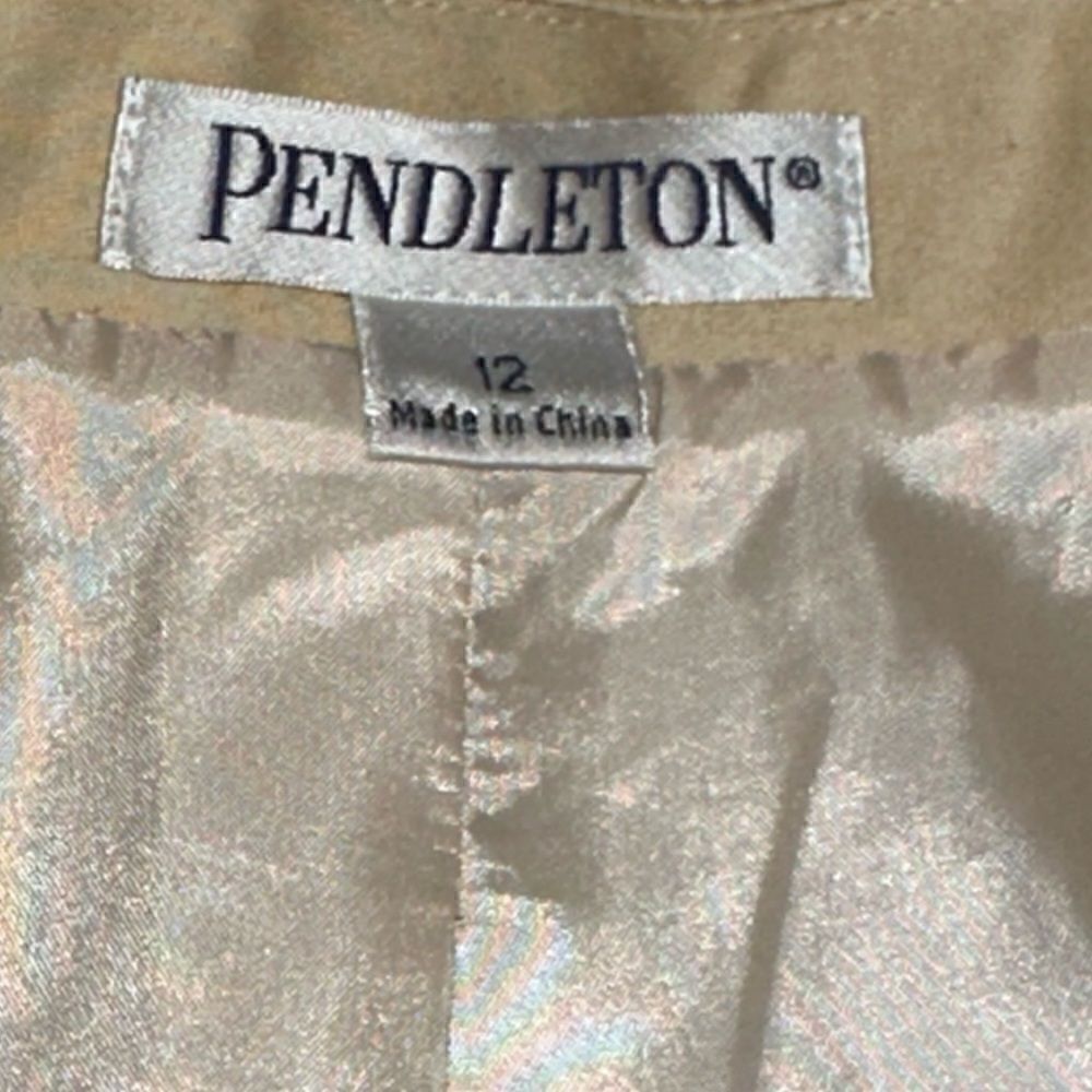 Pendleton Button Up Jacket w/ Button Cuffs Size 12 - image 6